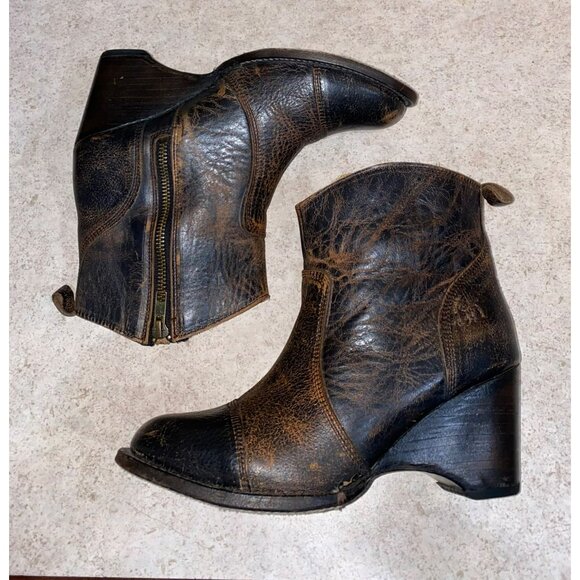 Bed Stu Gentry Vintage-Style Leather Ankle Boots Size 7.5 - Picture 4 of 13